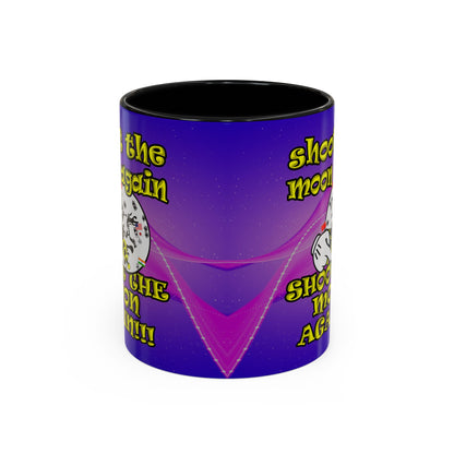 shoot the moon again - Accent Mug (purple-pink wave)