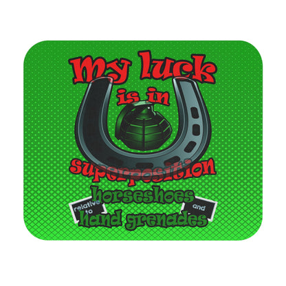 my luck - Mouse Pad (Rectangle) (logo green)