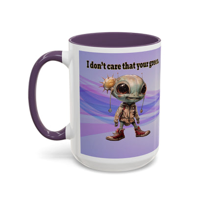 I don't care that your grey - Accent Mug (light blue-pink wave)