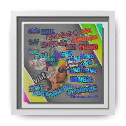 drop the beat - framed canvas art (rainbow split)
