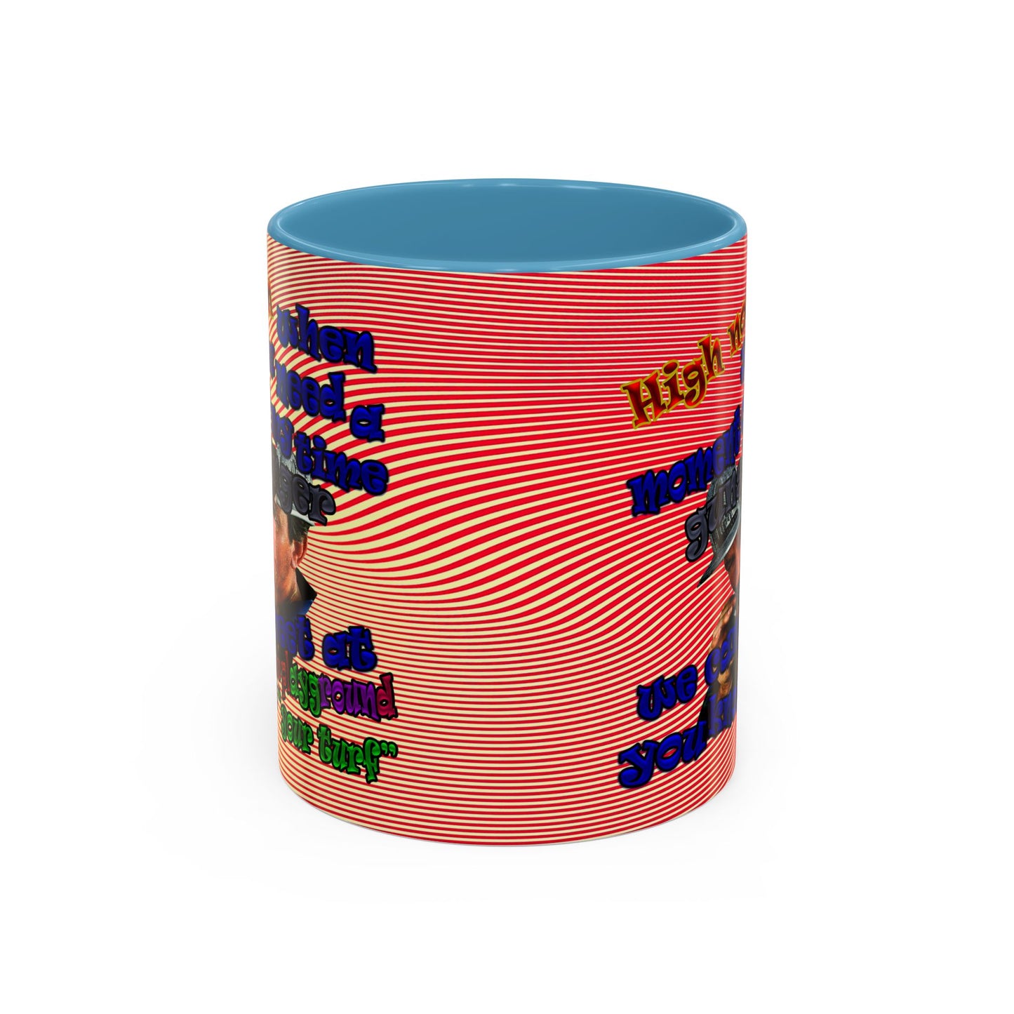 high noon - Accent Mug (yellow-orange wave)