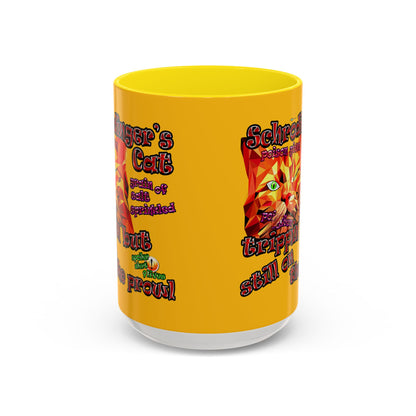 schrodinger's cat - Accent Mug (yellow)