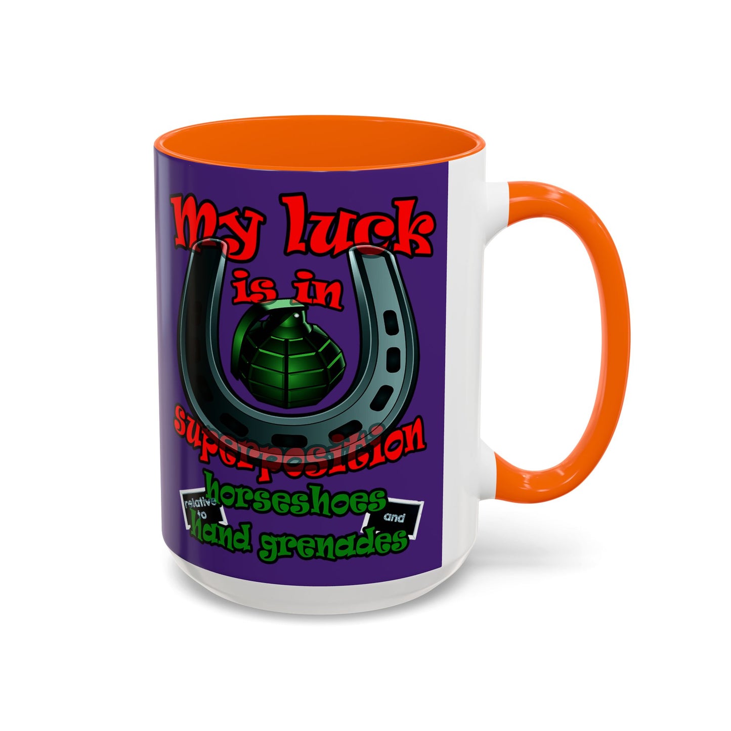 my luck - Accent Mug (purple)