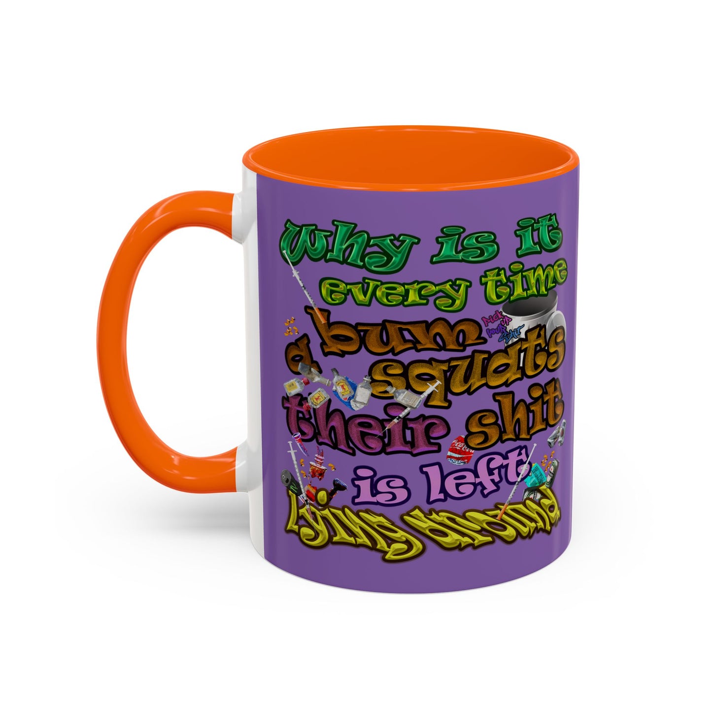 the bum's shit - Accent Mug (light purple)