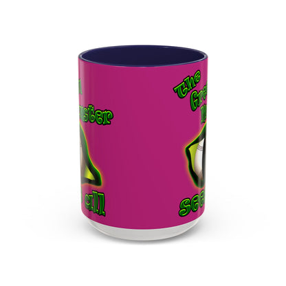 green monster - Accent Mug (pink)
