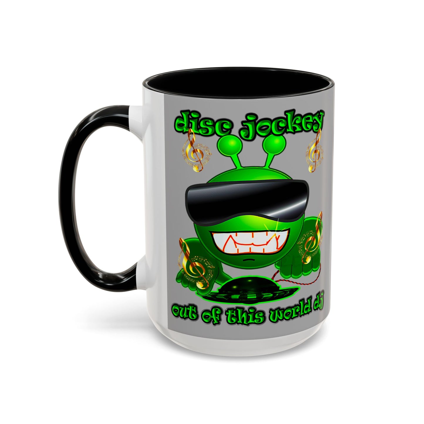 disc jockey - Accent Mug (light grey)