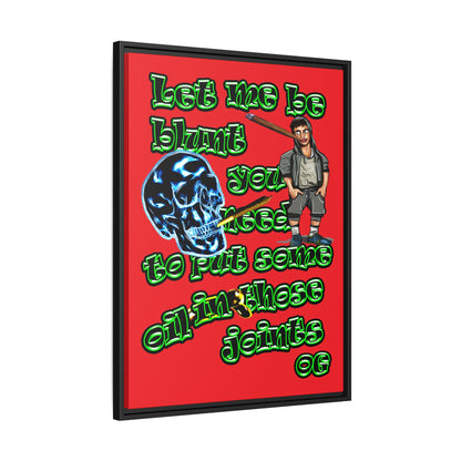 og - framed canvas art (red)