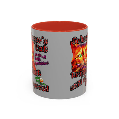 schrodinger's cat - Accent Mug (light grey)