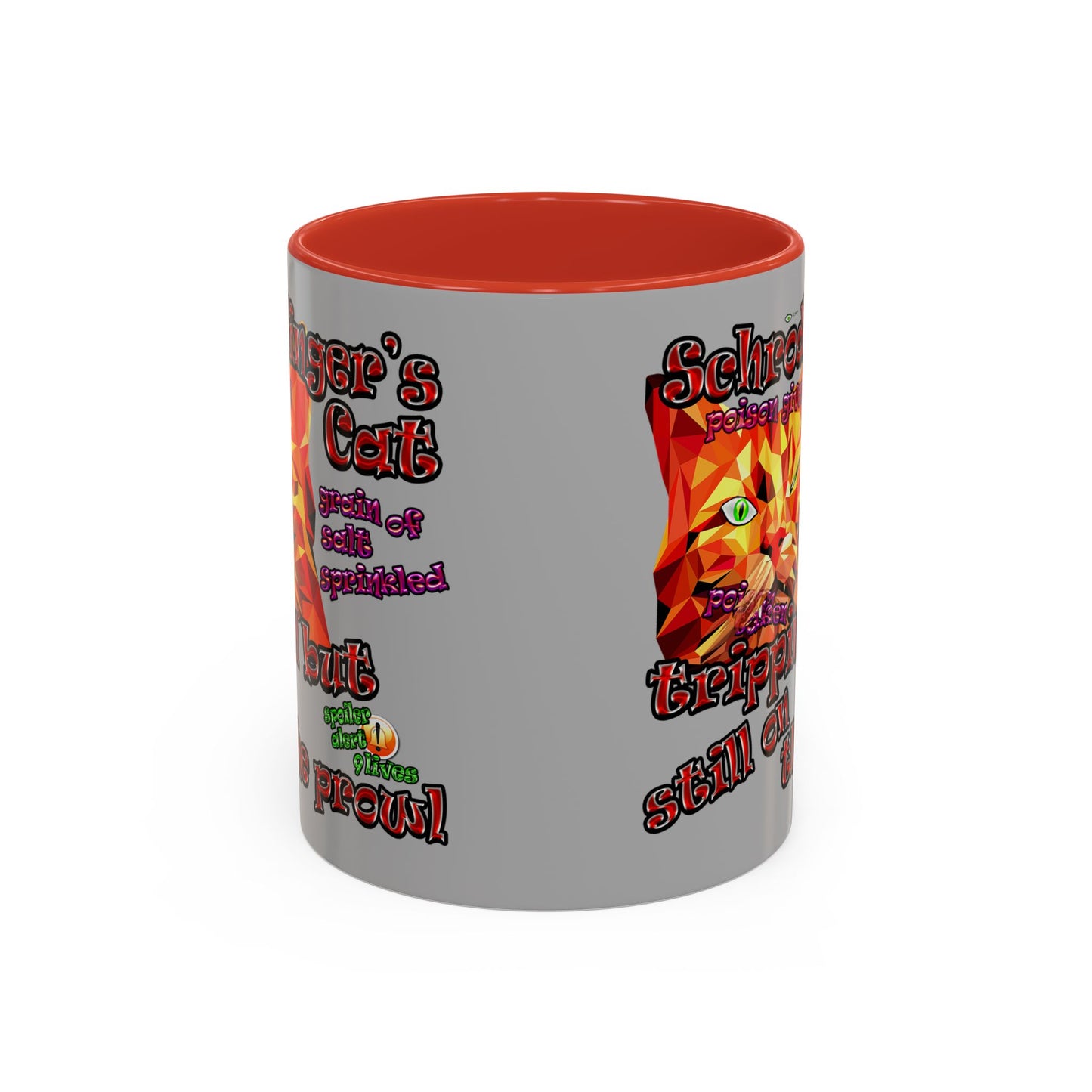 schrodinger's cat - Accent Mug (light grey)