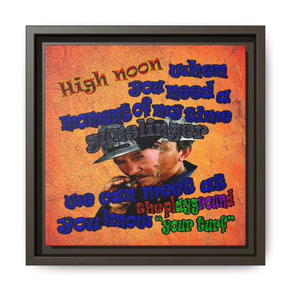 high noon - framed canvas art (burnt orange)