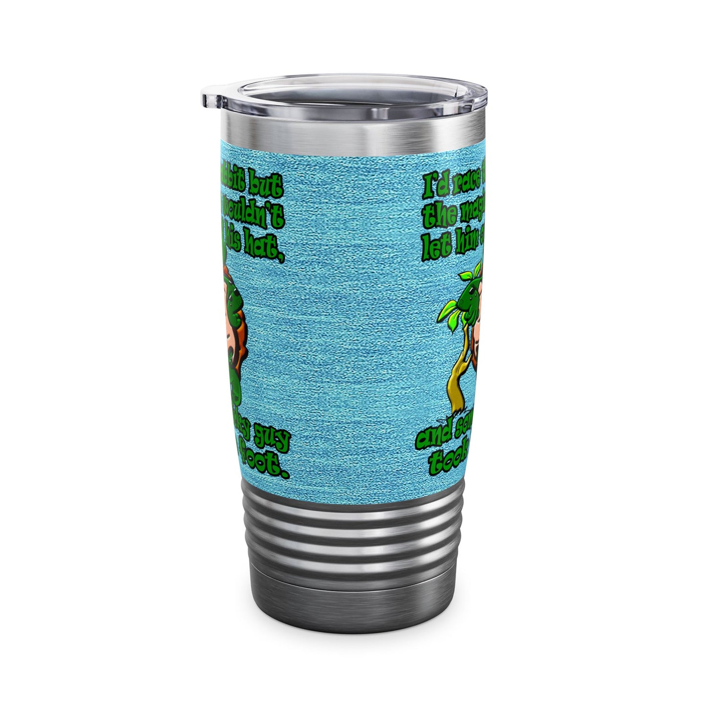 turtle race - Ringneck Tumbler, 20oz (faded blue)