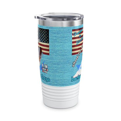shoot for the stars - Ringneck Tumbler, 20oz (faded blue)