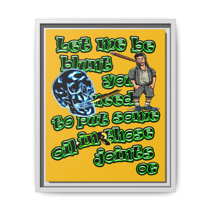 og - framed canvas art (yellow)
