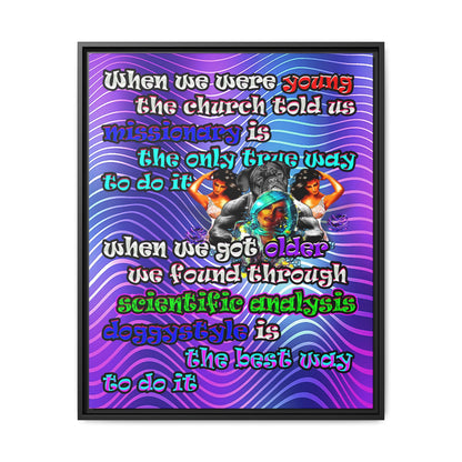 doggystyle - framed canvas art (purple wave)