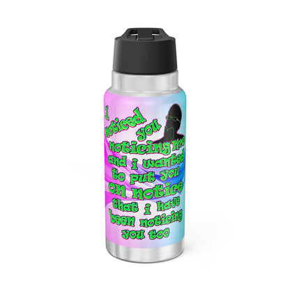 noticed you noticing - Gator Tumbler, 32oz  (light-blue-pink wave)