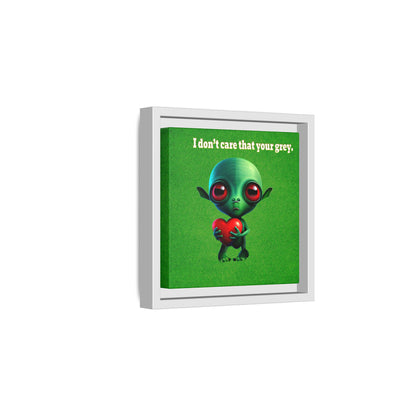 I don't care that your grey - framed canvas art (green turf)