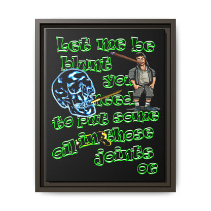 og - framed canvas art (black)