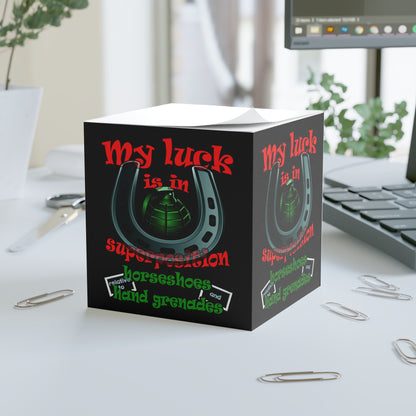 my luck - note cube (black)