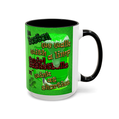 celtics logo - Accent Mug (green turf)