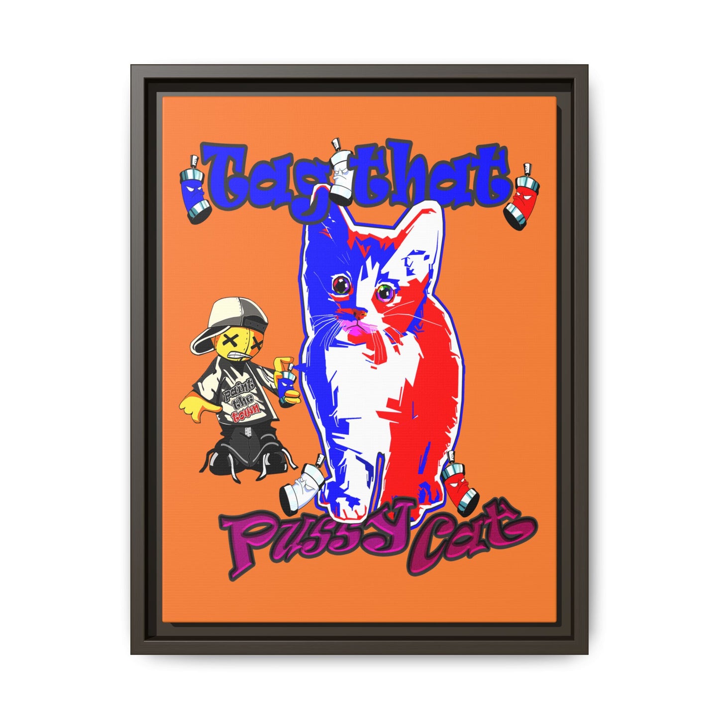 tag that - framed canvas art (crusta)