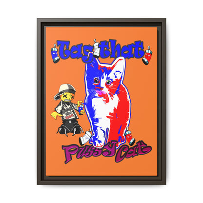 tag that - framed canvas art (crusta)