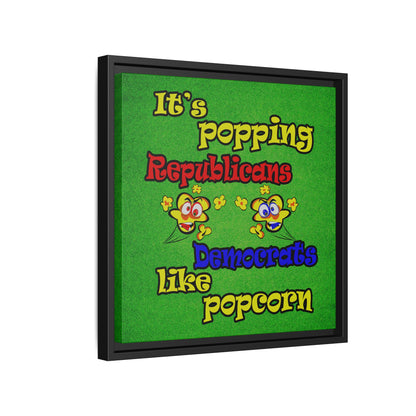 popping like popcorn - framed canvas art (green turf)