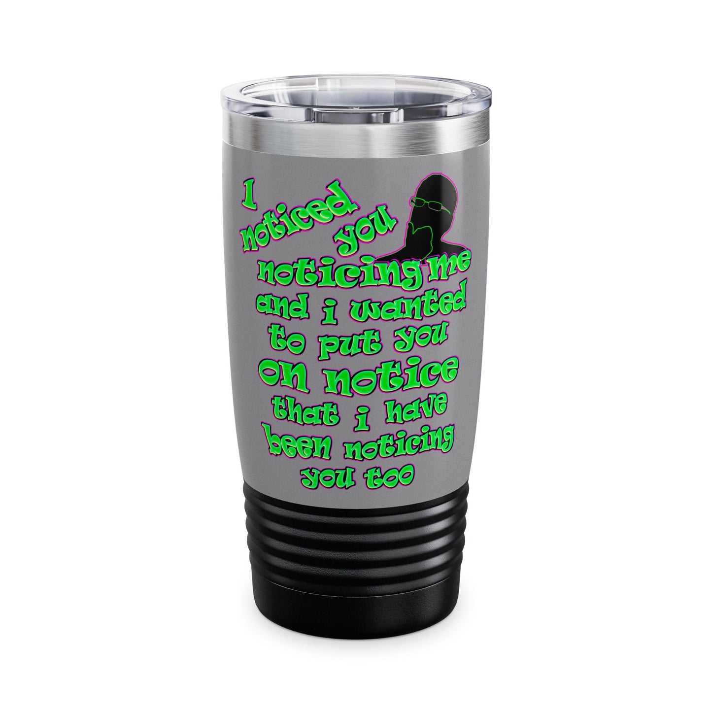 noticed you noticing - Ringneck Tumbler, 20oz (grey)