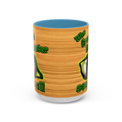 green monster - Accent Mug (butterscotch wood finish)