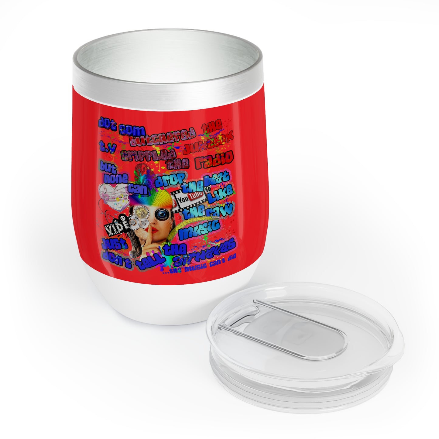 drop the beat - Chill Wine Tumbler (red)