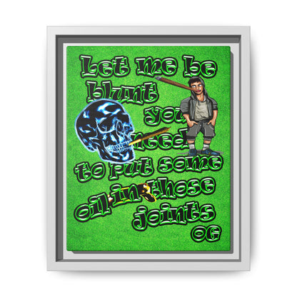 og - framed canvas art (green turf)