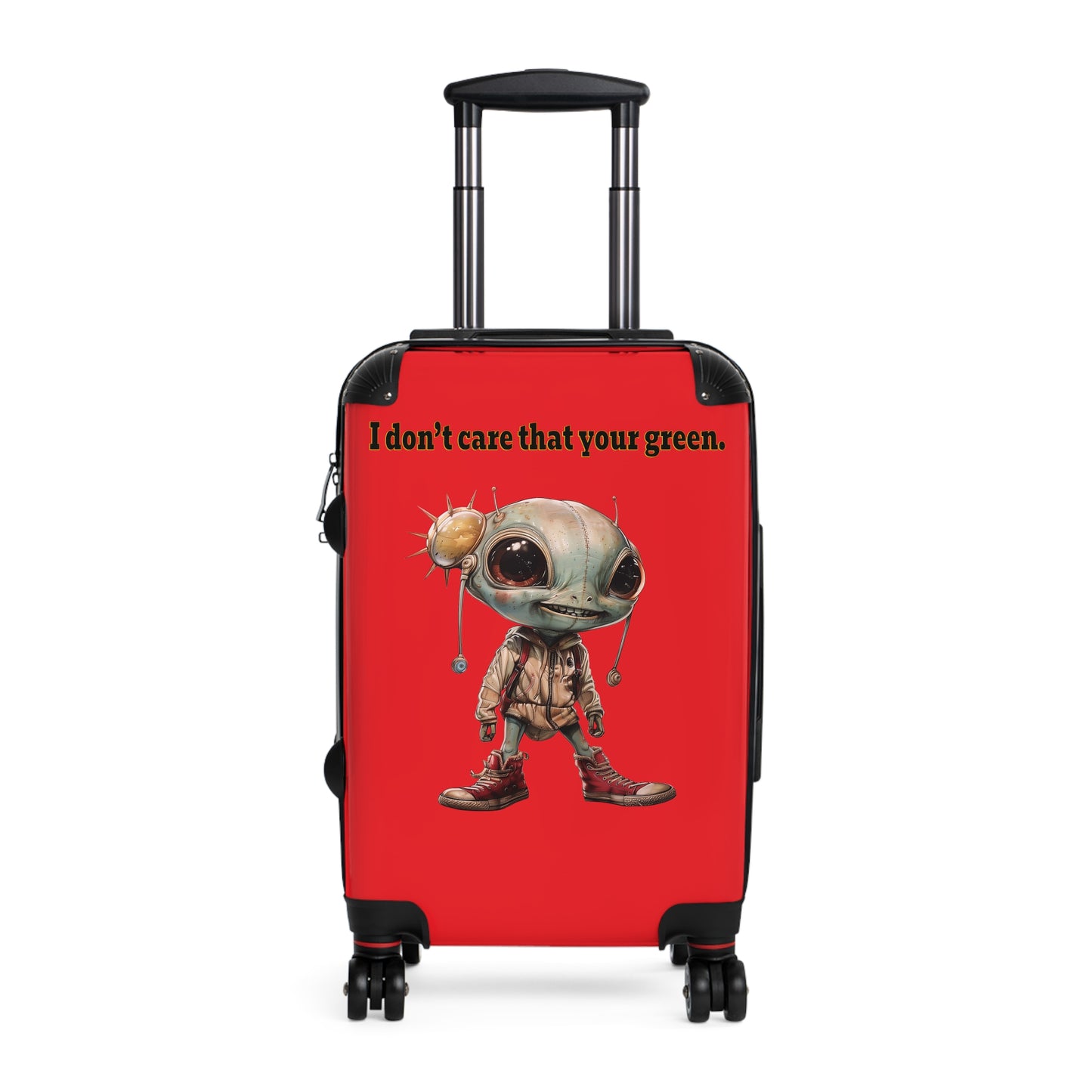I don't care that your green - Suitcase (red)
