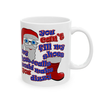 santa's shoes - White Mug (white)