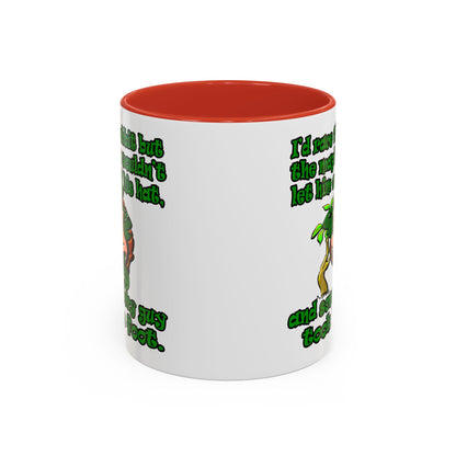 turtle race - Accent Mug (white)