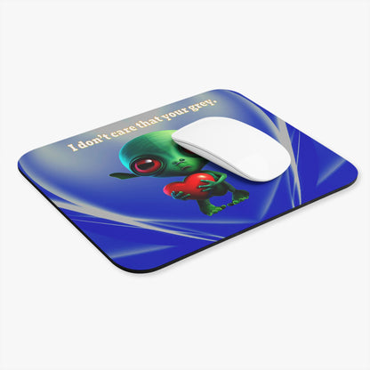 I don't care that your grey - Mouse Pad (Rectangle) (blue-white wave)
