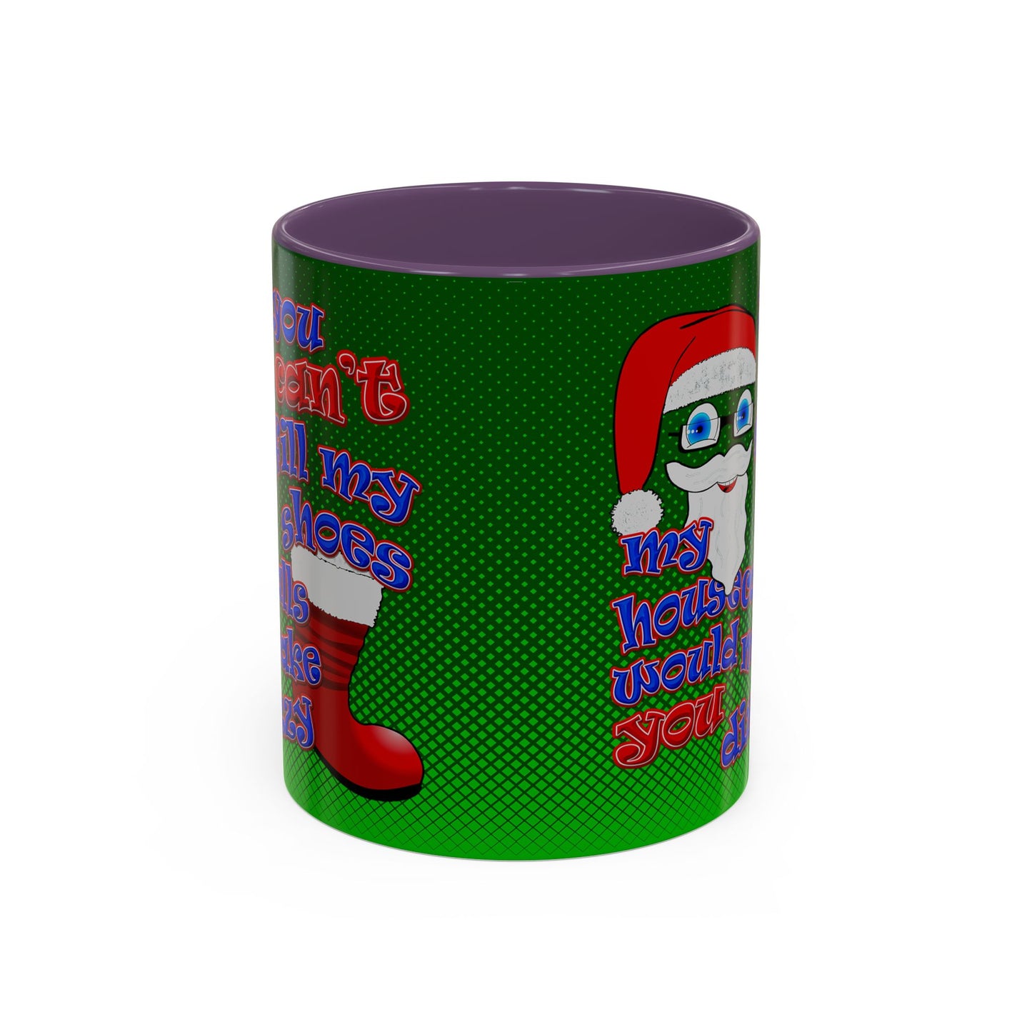 santa's shoes - Accent Mug (logo green)