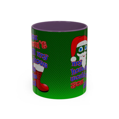 santa's shoes - Accent Mug (logo green)