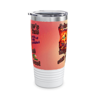 schrodinger's cat - Ringneck Tumbler, 20oz (yellow-orange wave)