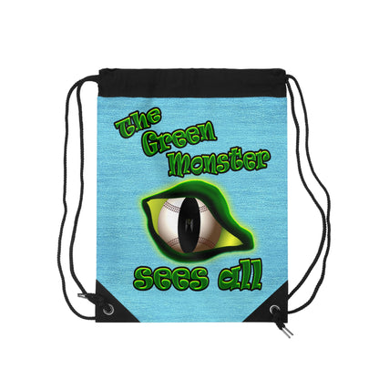 green monster - Drawstring Bag (faded blue)