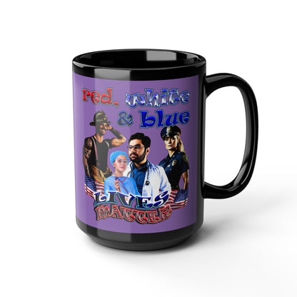 rw&b lives matter - Black Mug (light purple)