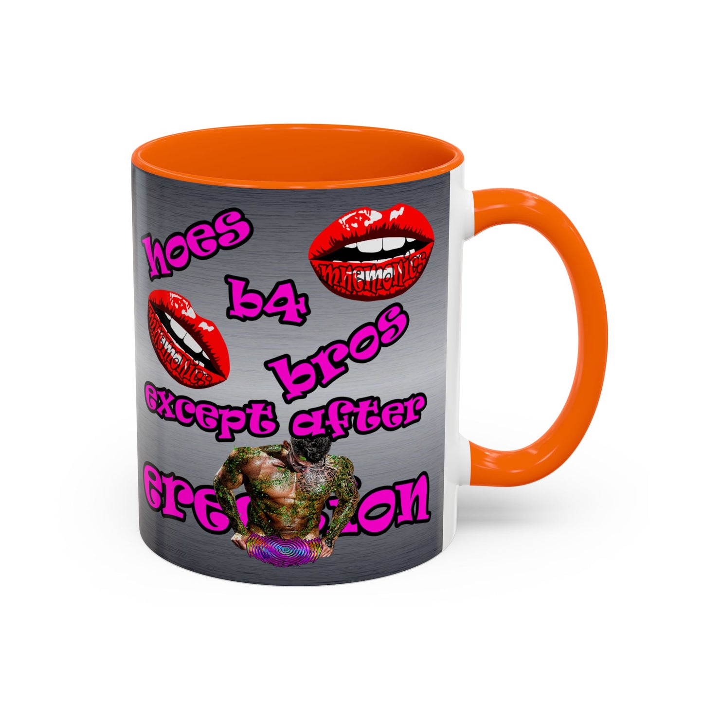 hoes b4 bros - Accent Mug (brushed nickel)