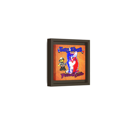 tag that - framed canvas art (burnt orange)