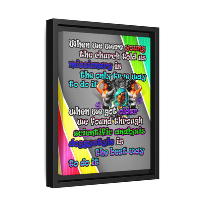 doggystyle - framed canvas art (rainbow split)