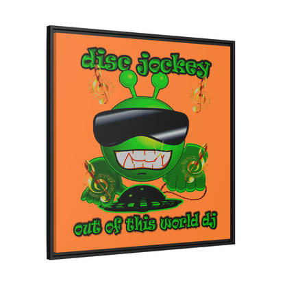 disc jockey - framed canvas art (crusta)
