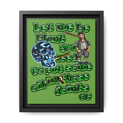 og - framed canvas art (green)