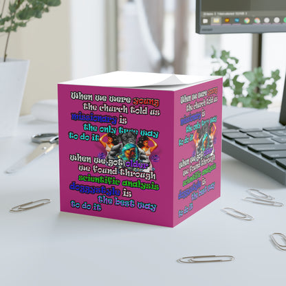 doggystyle - note cube (pink)
