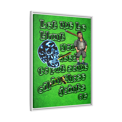 og - framed canvas art (green turf)