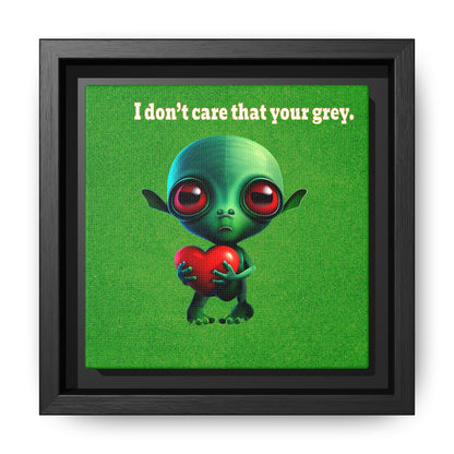 I don't care that your grey - framed canvas art (green turf)
