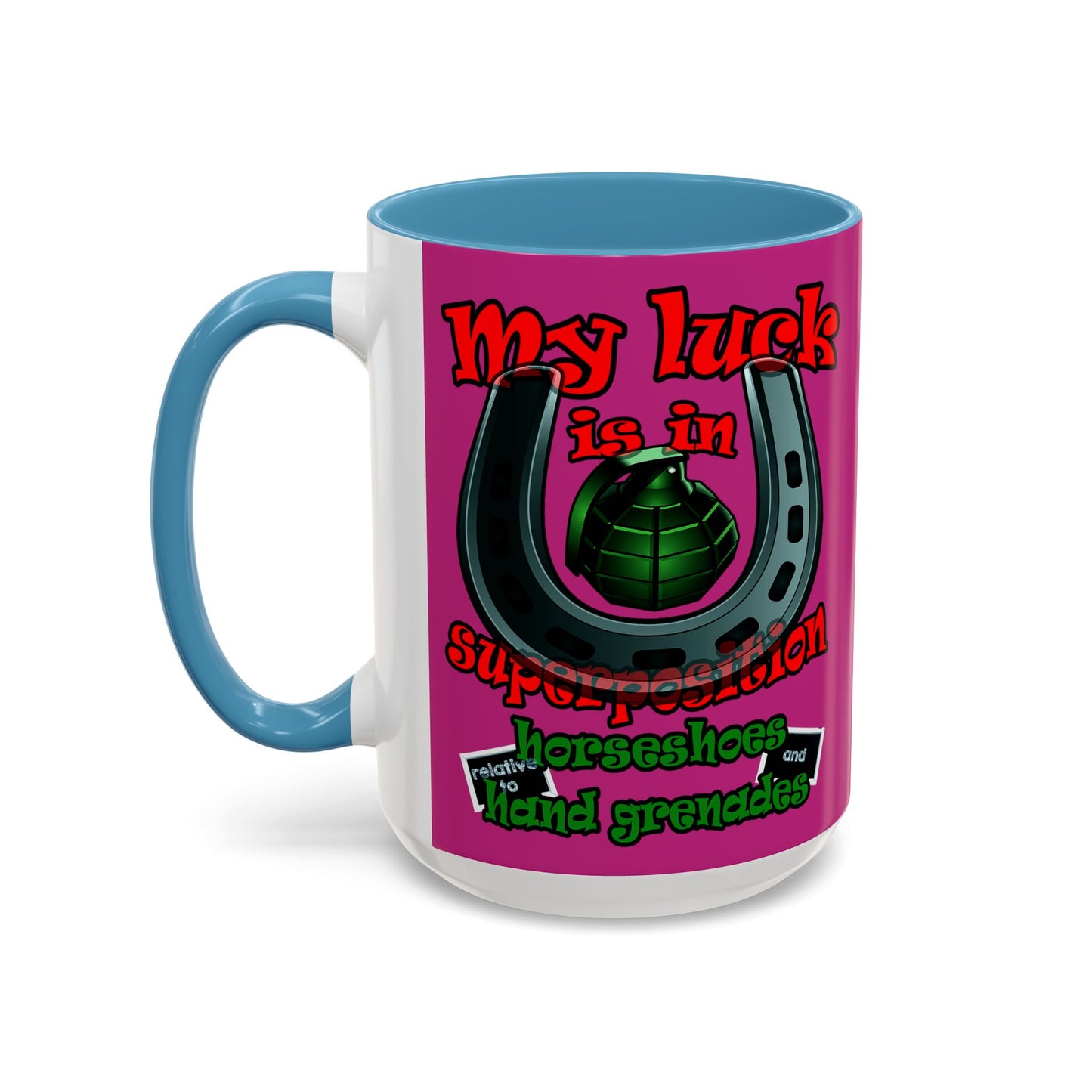 my luck - Accent Mug (pink)