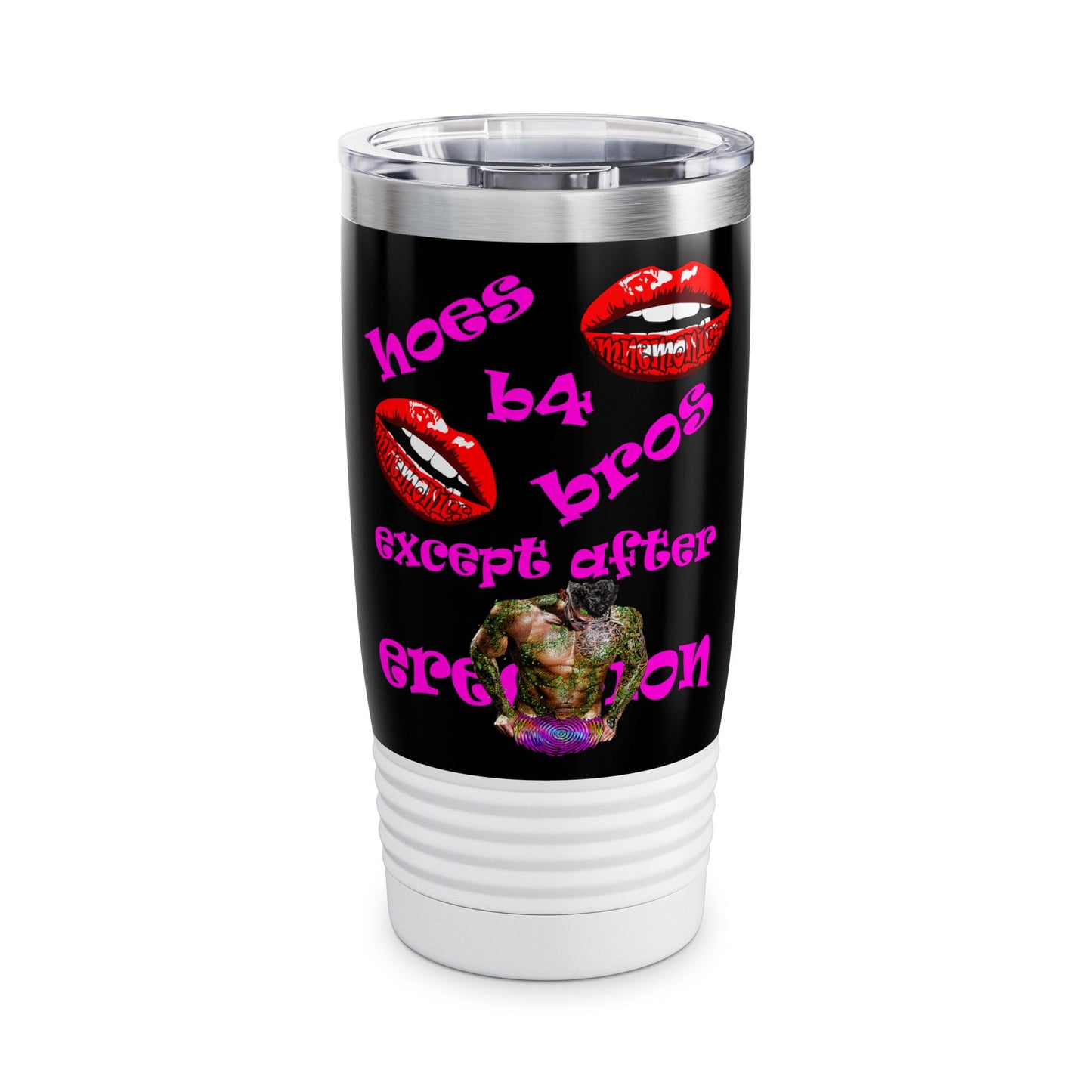 hoes b4 bros - Ringneck Tumbler, 20oz (black)