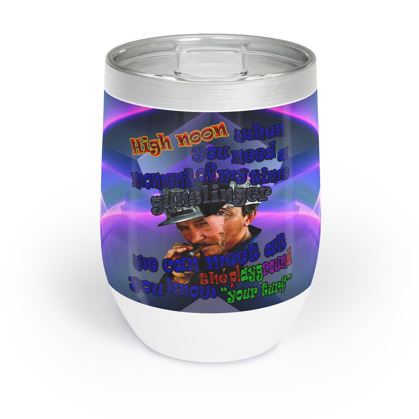 high noon - Chill Wine Tumbler (grey-pink wave)